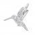 Hummingbird Charm Sterling Silver