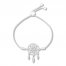 Dream Catcher Bolo Bracelet 1/20 ct tw Diamonds 10K White Gold