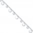 Dangling Circle Anklet Sterling Silver 10" Length