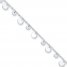 Dangling Circle Anklet Sterling Silver 10" Length