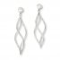 Dangle Earrings 14K White Gold