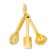 Cooking Utensils Charm 14K Yellow Gold