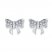 Diamond Bow Earrings 1/15 ct tw Round-cut Sterling Silver