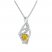 Citrine & Diamond Necklace Sterling Silver