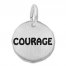 Courage Charm Sterling Silver