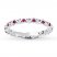 Lab-Created Ruby Ring 1/8 ct tw Diamonds Sterling Silver