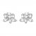 Baguette Diamond Cluster Earrings 1/5 ct tw Sterling Silver