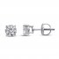 Certified Diamond Round-cut Earrings 3/4 ct tw 14K Gold