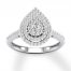 Diamond Engagement Ring 1/2 ct tw Round-cut 10K White Gold