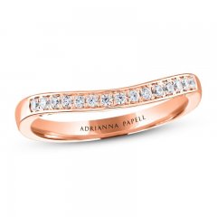 Adrianna Papell Diamond Wedding Band 1/8 ct tw Round-cut 14K Rose Gold