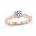 Monique Lhuillier Bliss Diamond Engagement Ring 1/2 ct tw Round-cut 18K Two-Tone Gold
