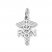 Nurse Charm 14K White Gold