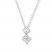 Diamond Necklace 1/6 ct tw Princess-cut 10K White Gold