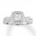 Diamond Engagement Ring 3/4 ct tw Princess/Round 14K White Gold