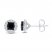 Black & White Diamond Earrings 1/2 ct tw 10K White Gold