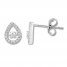 Petite Diamond Earrings 1/8 ct tw Round-cut 10K White Gold