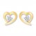 Heart Earrings 1/20 ct tw Diamonds 10K Yellow Gold