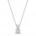 Solitaire Diamond Necklace 1/2 ct tw Round-cut 14K White Gold 18"