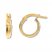 Ridged Hoop Earrings 14K Yellow Gold