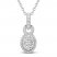 Diamond Necklace 1/4 ct tw 10K White Gold 18"