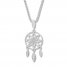 Dream Catcher Necklace 1/20 ct tw Diamonds Sterling Silver