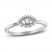 Diamond Evil Eye Ring 1/8 ct tw Round & Baguette 10K White Gold