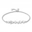 Diamond Bolo Bracelet 1/3 ct tw Round-cut 10K White Gold