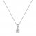 Solitaire Diamond Necklace 1/4 ct tw Round-cut 14K White Gold 18"