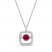 Unstoppable Love Ruby Necklace 1/10 ct tw Diamonds Sterling Silver 19"