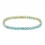 Swiss Blue Topaz Bracelet 10K Yellow Gold 7"