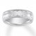 Engraved Wedding Band 14K White Gold 6mm