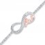 Infinity Love Bracelet 1/20 ct tw Diamonds Sterling Silver