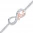 Infinity Love Bracelet 1/20 ct tw Diamonds Sterling Silver