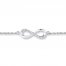 Infinity Anklet 1/20 ct tw Diamonds Sterling Silver