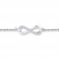 Infinity Anklet 1/20 ct tw Diamonds Sterling Silver