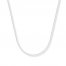 Cable Chain Necklace 14K White Gold 16" Length