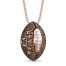 Le Vian Limited Edition Football Necklace 1-1/2 ct tw Diamonds 14K Two-Tone Gold 18"