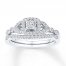 Diamond Bridal Set 1/3 carat tw 10K White Gold