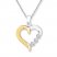 Heart Necklace 1/6 ct tw Diamonds 10K Two-Tone Gold