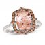 Le Vian Morganite Ring 1/3 ct tw Diamonds 14K Vanilla Gold