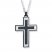 Men's Cross Necklace Stainless Steel 22" Length