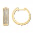 Diamond Hoop Earrings 1/4 ct tw Round-cut 10K Yellow Gold