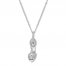 Previously Owned Emmy London Diamond Shoe Necklace 1/5 ct tw Sterling Silver