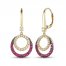 Le Vian Diamond & Ruby Dangle Earrings 3/8 ct tw Diamonds 14K Honey Gold