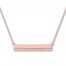 "Courage" Diamond Bar Necklace 1/20 ct tw 10K Rose Gold