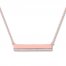 "Courage" Diamond Bar Necklace 1/20 ct tw 10K Rose Gold