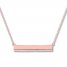 "Courage" Diamond Bar Necklace 1/20 ct tw 10K Rose Gold