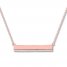 "Courage" Diamond Bar Necklace 1/20 ct tw 10K Rose Gold