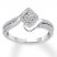 Diamond Engagement Ring 3/8 ct tw Princess/Round 10K White Gold