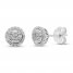 Neil Lane Diamond Earrings 1/4 ct tw Baguette/Round-cut 14K White Gold